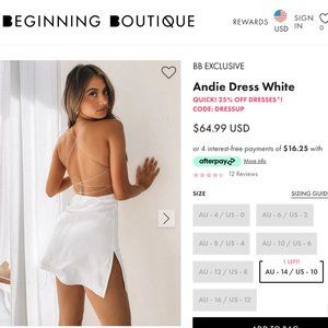 Beginning Boutique Andie Dress White